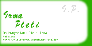 irma pleli business card